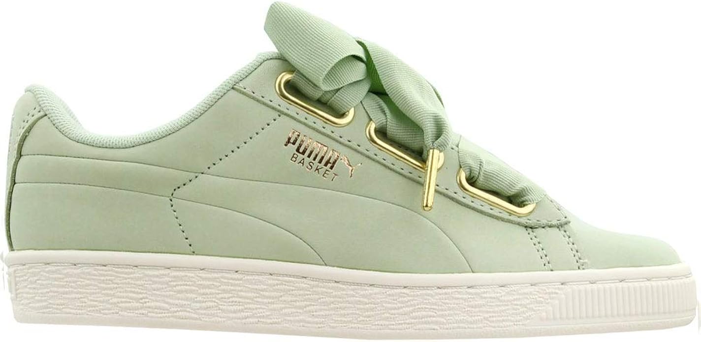 puma basket green suede