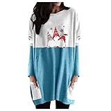 Women Christmas Halloween Cute Printed Tunic Tops