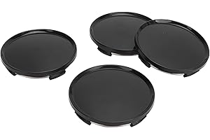 Buachois 63mm Wheel Center Caps Snap-in with Metal Clamp, Plastic Car Rim Hub Cap Covers for Wheels, Replacement Snap On Hubc