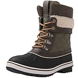 GLOBALWIN Snow Boots For Women Winter Boots Army