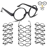 YoHold Wizard Glasses with Round Frame No Lenses for Kids Magical, Halloween, St Patrick's Day Costume Party, 16 Pack, Black