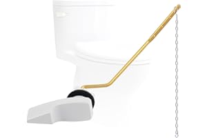 HYGIE RINSE Universal Side Mount Metal Toilet Handle Replacement Kit Compatible with American Standard/Mansfield/Gerber/TOTO/Kohler Toilet, Toilet Tank Flusher Lever with Flapper Chain, White