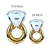 NUOLUX Diamond Ring Balloon Romantic Wedding Bridal Shower Anniversary, Engagement Party Decoration - Size M