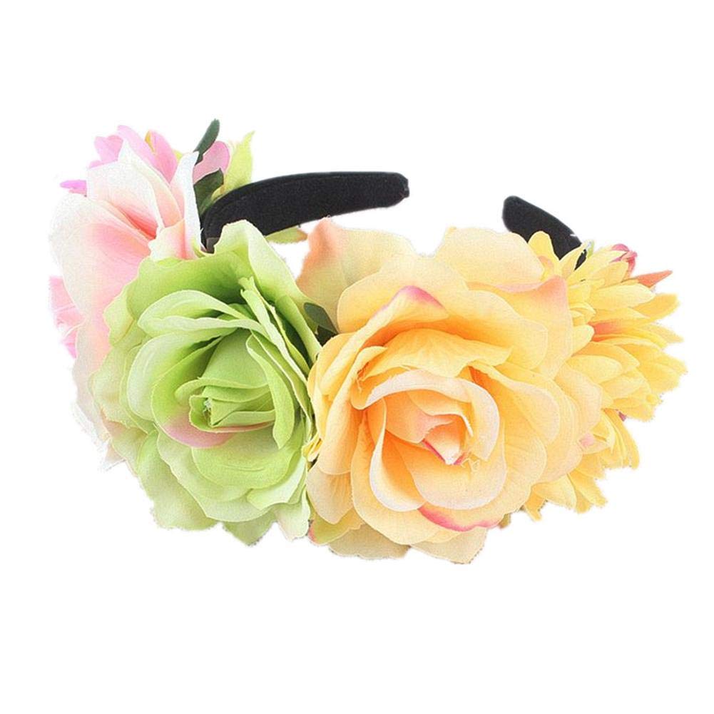 Diadema Con Guirnalda De Corona Floral Diadema Con Corona De Flores Para Diadema Con Corona De Flores Brownrolly Diadema Con Corona De Flores Mexicanas De Frida Kahlo Foto Prop Para Fiestas Y