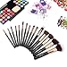 Refand Face Makeup Brush, Cosmetics Foundation Powder Concealers Blending Eye Shadows Brushes Kit 15 PCs Rose Gold Black