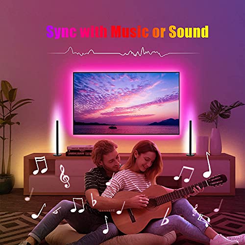 Toocking Ambient Lighting Bars,Music Sync Smart LED Light Bar with App & Remote Control,Multi-Mode Bluetooth Play RGB Light Bar with Timer,Dimmable Ambient Backlight for TV/PC,Gaming,Bedroom,Party