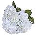 Luyue 5 Big Heads Artificial Silk Hydrangea Bouquet Fake Flowers Arrangement Home Wedding Decor (Cream)