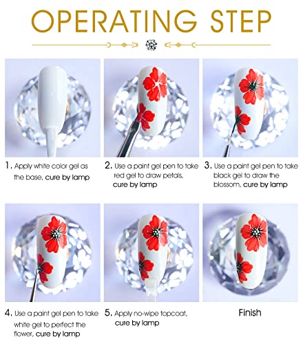 VENALISA 60 Colors Mud Gel Paint Nail Kit with Color Card Painting Drawing Nail Brush,Gel Nail Polish for Nails Art Whole Set Starter Manicure Nail Art Design Salon DIY at Home - Image 7