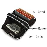 Credit Card Wallet,YOUNA Rfid Blocking Genuine Leather Credit Card Holder for Women Black