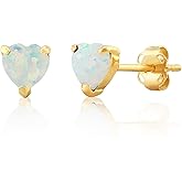 925 Sterling Silver Gemstone Hoop Earrings for Women | 0.9 Inch Round Birthstone Earrings for Women with Click Tops | Hypoallergenic Earring Hoops by MAX + STONE