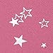 BGment Kids Blackout Curtains for Bedroom - Silver Star Printed Thermal Insulated Room Darkening Grommet Curtains for Living Room, Set of 2 Panels (52 x 63 Inch, Pink)