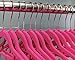 50 Pack Nonslip Velvet Clothes Hangers for Shirts and Dresses, Space Saving Accessories Bar (Hot Pink, 18 Inches)