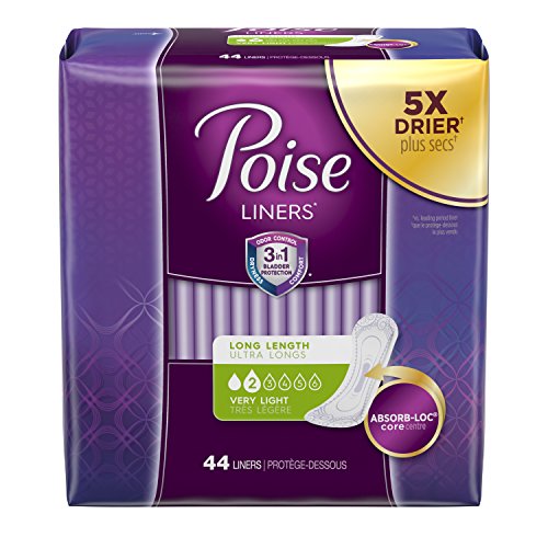 Poise Incontinence Panty Liners, Very Light Absorbency, Long Length