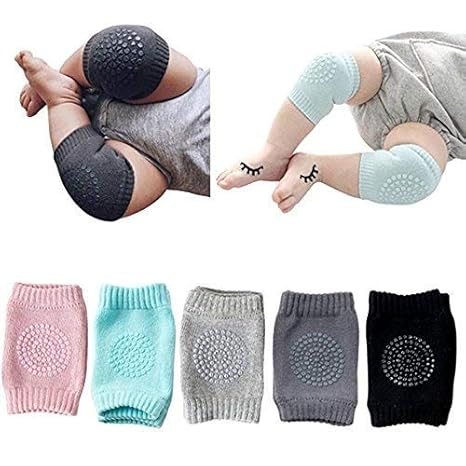 QERINKLE Baby Knee Pads for Crawling, Anti-Slip Padded Stretchable Elastic Cotton Soft