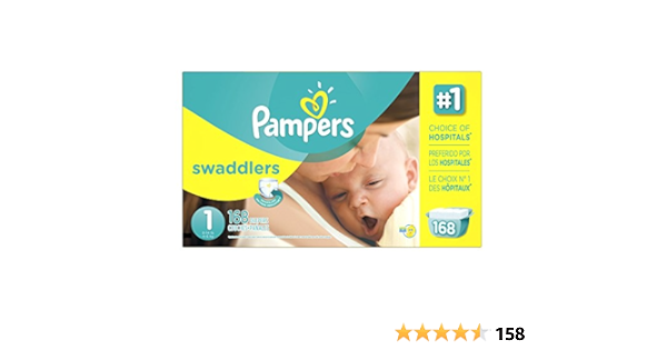 148 pampers swaddlers size 1