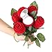 QTMY 2 pcs Rose Shape Ring Jewelry Packaging Display Boxes Simulation Wedding Anniversary for Girlfriend Wife Romantic Marriage Proposal