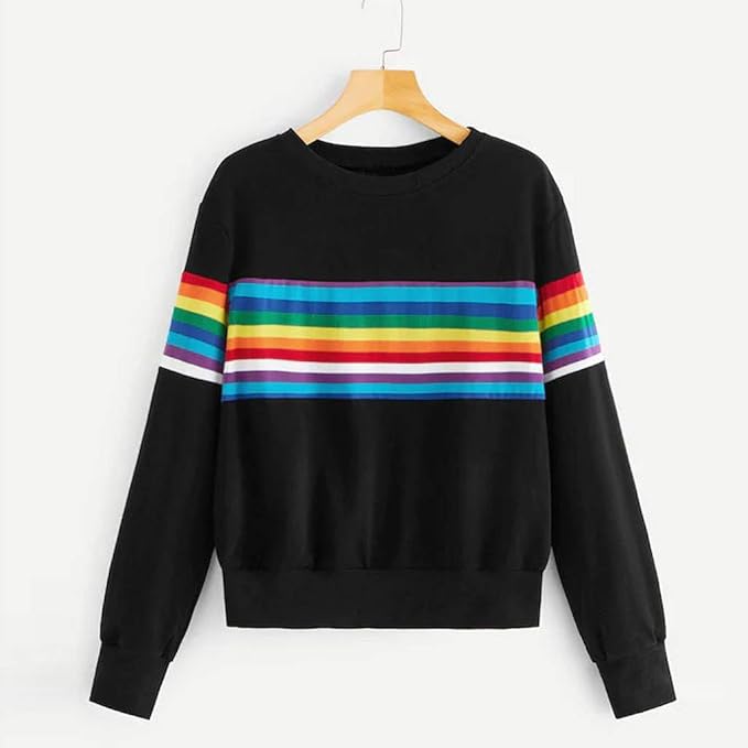 rainbow stripe hoodie