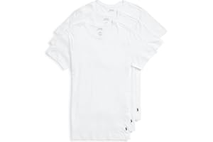 POLO Ralph Lauren Men's Slim Fit Cotton Crew Undershirts 3 Pack