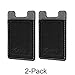 2 Pack Self Adhesive Credit Card Holder - Fintie Premium PU Leather Slim Stick On Card Wallet Case for iPhone 6, iPhone 6 Plus, iPhone 7, iPhone 7 Plus and Other Smartphones, Black