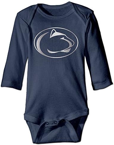 Baby Boys Girls Penn State Nittany Lions Platinum Logo Long-sleeve Romper Jumpsuit