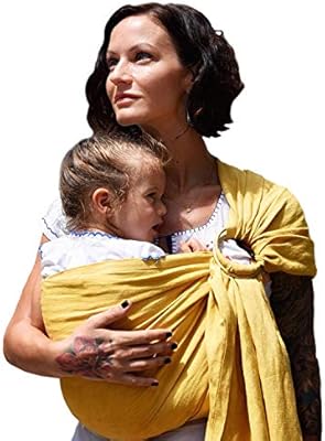 Nalakai Luxury Ring Sling Baby Carrier Extra Soft Bamboo And Linen Fabric Lightweight Wrap For Newborns Infants And Toddlers Perfect Baby Shower Gift Nursing Cover Sol Yellow Amazon Sg Baby