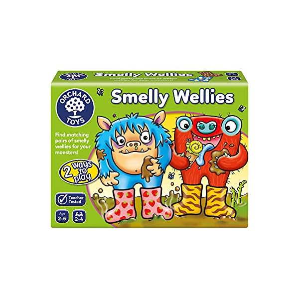 Orchard-Toys-Smelly-Wellies-Game Orchard Toys Smelly Wellies Game, Educational Game For Children Aged 2-6, First Matching Game, Develops Matching…