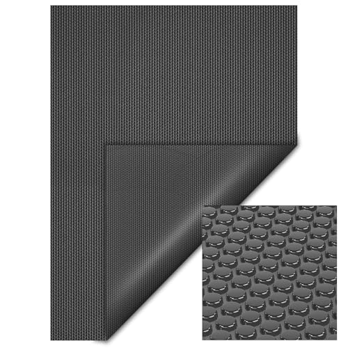Wiltec Pool Solarfolie 5 x 8 m, schwarz, Poolheizung aus 120 µ starkem PE Film, Poolabdeckung Poolplane Solarplane rechteckig
