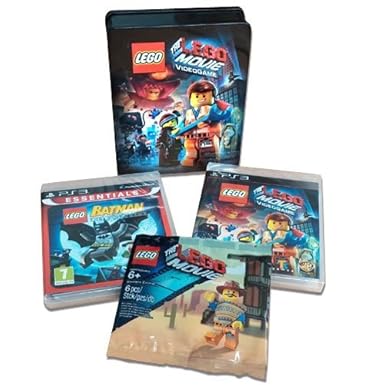 Lego Doppelpack Steelbook PS-3 Lego Batman + Lego Movie + Western Emmet Figur