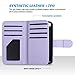 ULAK iPhone SE Case, iPhone 5S Case, iPhone 5s/5/SE Wallet Case, Fashion PU Leather Magnet Wallet Flip Case Cover with Built-in Credit Card/ID Card Slots for 5 5s SE,Minimal Stripe Purple