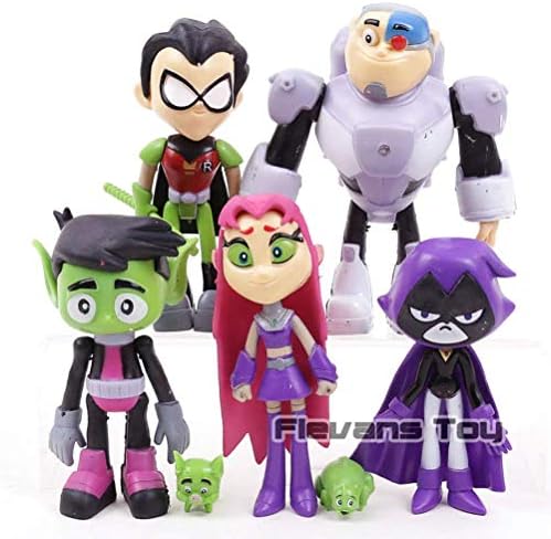 mrGood Teen Ti-tans Go Robin Cyborg Beast Boy Starfire Raven Silkie PVC Action Figures Kids Toys Gifts 7pcs/Set