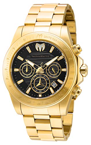 Technomarine-Mens-Manta-Ray-Quartz-Watch-with-Stainless-Steel-Strap-Gold-22-Model-TM-219005