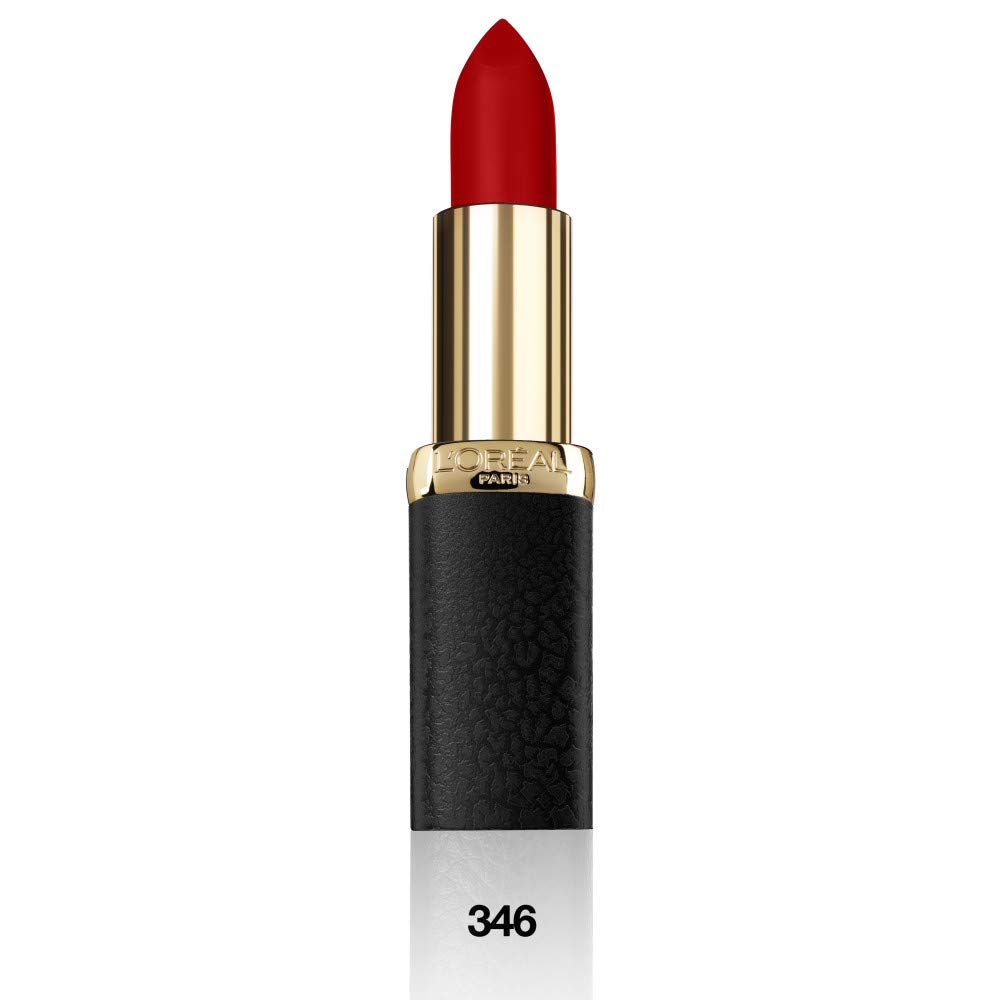 L'Oréal Paris Lipstick, Color Riche Satin Smooth, Moisturising Pure Pigment Lip Colour, With Omega 3 & Vitamin E, Ultra Creamy Formula, Shade: 346 Scarlet Silhouette — image 1