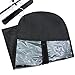 HBEDU Hair Extension Holder Storage Bag Strong Hanger Clip Case Dust-proof Portable Suit with Transparent Zip Up Closure- Lightweight Waterproof (Black)