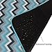 yodo Outdoor Water-Resistant Picnic Blanket Tote,Spring Summer Blue Chevron