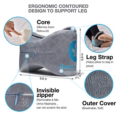 Leg Pillow Memory Foam Knee Pillow for Side Sleepers for Between Legs Dream Hip Pillow Knee
