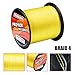 Baikalbass SuperPower Braided Fishing Line 4 Strands Strong Multifilament PE Braid Wire for Saltwater 328Yard/300M 30LB Yellow
