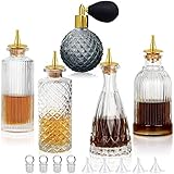 Bitters Bottle 5pcs Glass Dash Bottle Set for