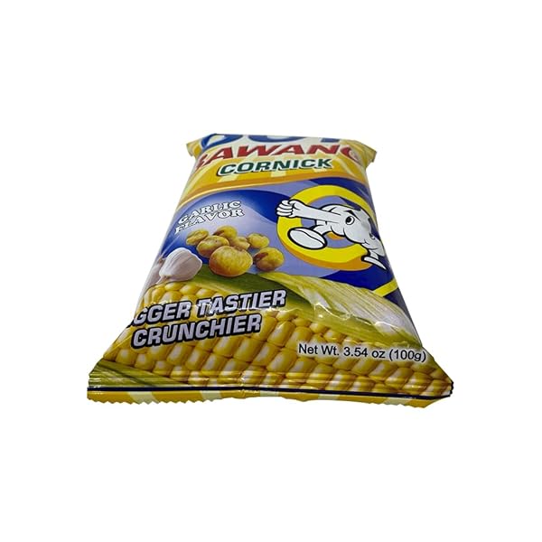 BOY BAWANG CORNICK, GARLIC – CRISPY TASTY & GLUTEN-FREE CORN NUTS 3.54 OUNCES (100G), 3 PACK