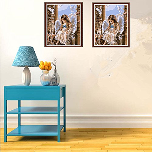 DIY 5D Diamond Painting by Number Kits , AMA(TM) Crystal Rhinestone Pasted Diamond Embroidery Cross Stitch Canvas Paintings Pictures Arts Craft for Home Wall Decor (A) - Thumbnail 5
