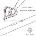 Billie Bijoux 925 Sterling Silver Infinity Double Heart Necklace Endlessness Love Platinum Plated Diamond Pendant Gift for Women Mother's Day (Only You)