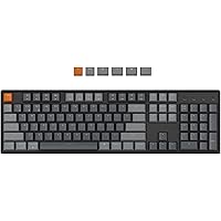 Keychron K10 RGB Full Size Layout Hot-Swappable Mechanical Keyboard for Mac Windows, Multitasking 104-Key Bluetooth Wireless/