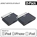 2 Pack - Lightning 8 Pin Female to 30 Pin Male Adapter Connector for iPhone, iPad and more, Black [by AMZ wholesale]