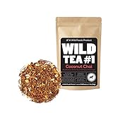 Coconut Chai, Rooibos Loose Leaf Tea Blend, 100% Natural Organically Grown Ingredients - Wild Tea #1 Herbal Chai Tea by Wild Foods (4 ounce)