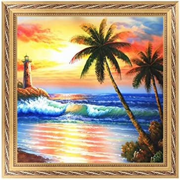NDJK 5D Diamond Embroidery Painting Beach Scenery Cross Stitch DIY Craft Home Decor