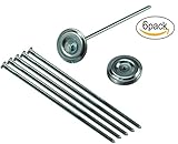 Muzata Patio Rug Stakes for Camp Rug, Outside Mat and Carpet, 6 Pack