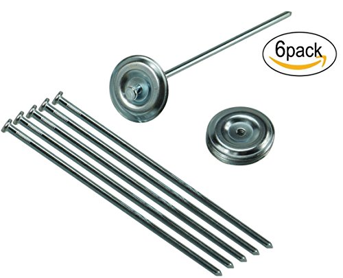 Muzata Patio Rug Stakes for Camp Rug, Outside Mat and Carpet, 6 pack