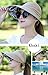 Sun Visor Hats for Women Large Wide Brim Foldable Summer Beach Hat UV Protection Caps (A-Khaki)