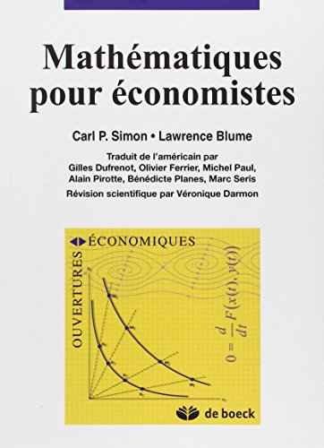 Mathématiques pour économistes (Ouvertures économiques) (French Edition) by SIMON