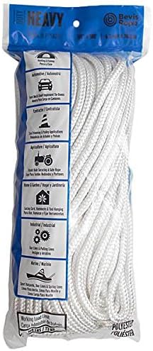 Beavis Rope Heavy-Duty Solid Braided Polyester (Bagged), 3/8" x 50'