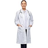 Magnus Care Professional Lab Coat for Women & Men, White Unisex Labcoat, Cotton Poly Medical Doctor Nurse Med Laboratory Coat